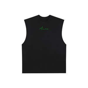 Raw Edge Cotton Tank Top