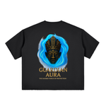 Boxy Half-Sleeve Raw-Edge T-Shirt